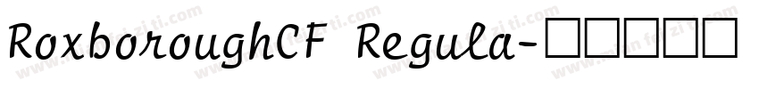 RoxboroughCF Regula字体转换